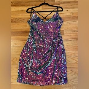 Multicolored Sequins Women’s Dress (size 13 juniors) Sequins Bling